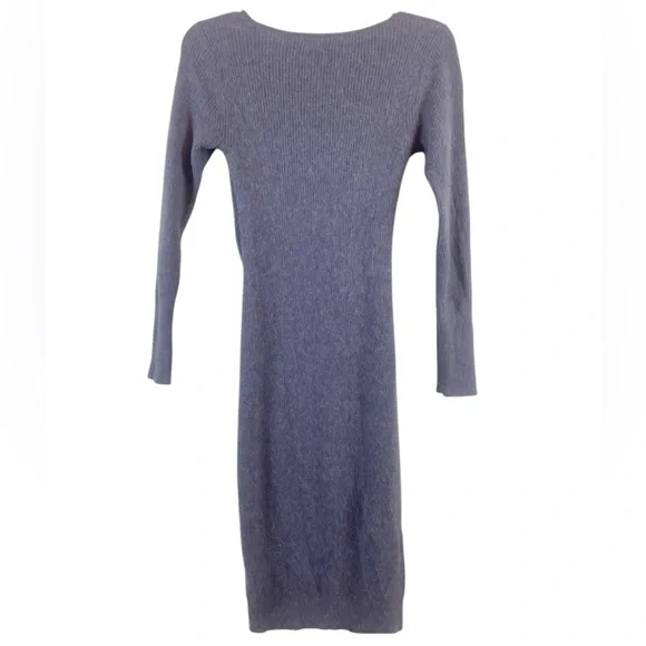 Leith Gray Knit Surplice Top Dress Sz XXS - Picture 3 of 12